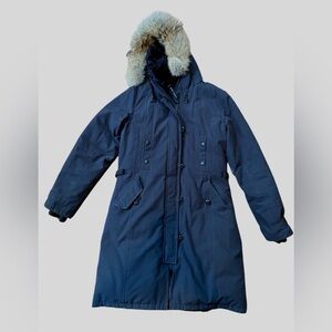 Canada Goose Shelburne Parka Coat‎ w/ Coyote Fur Black Small